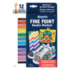 Crayola Fine Point Doodle Markers - 12 Pack-No bleed permanent ink: for a bold statement, these markers offer permanent ink you can trust not to smudge