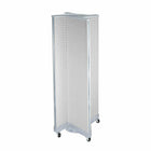Azar Displays Pegboard Floor Display Pinwheel Spinner, 60" x 16", White (700421-WHT)-White plastic