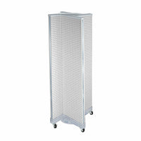 Azar Displays Pegboard Floor Display Pinwheel Spinner, 60" x 16", White (700421-WHT)-White plastic