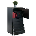 Winsome 20616 Halifax Cabinet Black Finish-Assembly is required