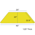 Flash Furniture Mobile 25"W x 45"L Trapezoid HP Laminate Activity Table - Yellow-Scratch and Stain Resistant Surface