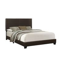 Monarch Specialties - 5910Q Lit Queen - Simili-Cuir Brun Fonce-Style contemporain tendance