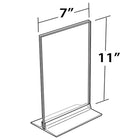 Azar Displays – Porte-affiche vertical/horizontal en acrylique avec languette, 11 x 7 po, 10/paquet (102716)-Fait d’acrylique de qualité supérieure de 0,1 po d’épaisseur et facile à assembler