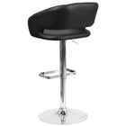 Flash Furniture - Tabouret de bar contemporain à hauteur ajustable en vinyle noir avec base chromée (CH-122070-BK-GG)-Mousse ignifuge CA117