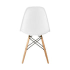 Nicer Furniture Eiffel Style Side Chair with Natural Wood Legs - White - 4 Pack-Easy to assemble - Just follow the instruction with the package.