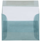 JAM Paper 4bar A1 Envelopes, 3.63 x 5 1/8, Translucent Vellum Ocean Blue, 50 Pack (1591614I)-Envelope Size: 3.63" x 5.13"