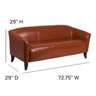 Flash Furniture - Sofa en cuir cognac de la série HERCULES Imperial-Mousse ignifuge CA117