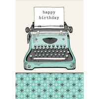 Aline Greetings General Birthday Card, Typewriter, happy birthday, 18 Pack-Premium uncoated paper stock