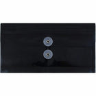 JAM Paper Plastic Envelopes with Button and String Tie Closure #10 Business Booklet - 5.25" x 10" - Black - 12 Pack -Colour: Black 
