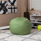 Flash Furniture Small Solid Green Kids Bean Bag Chair-Cotton-Twill Upholstery