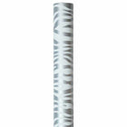 JAM Paper Gift Wrap - Zebra Print Wrapping Paper - 50 Sq Ft Total - Silver & White Safari Stripes - 2 Rolls/Pack-Size: 50 Square Feet Total (25 Sq. Ft. per Roll)