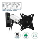 North Bayou 17"-27" Gas-Strut Monitor Wall Mount - F120-S, Silver-Compatible: 17" - 27"