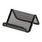 Winnable Mesh Business Card Holder, Black-Black