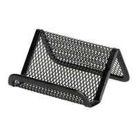 Winnable Mesh Business Card Holder, Black-Black