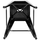 Flash Furniture 30" High Metal Indoor Bar Stool in Black - Stackable Set of 4-Cross Brace with frame protective caps