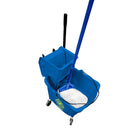 Globe Commercial Products Sidepress Bucket and Wringer - 35 Qt - Blue-4