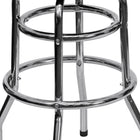 Flash Furniture – Tabouret de bar, tubulure chromée à double anneau, siège rouge (XUD100RED)-Sans dossier