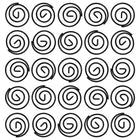 JAM Paper Circular Coloured Papercloops, Black Round Paper Clips, 5 Packs of 50, 250 Total (2187133g)-Finish: Smooth