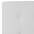 Flash Furniture - Tête de lit Lennox à une place touffetée et rembourrée en vinyle blanc-Rembourrage en vinyle blanc