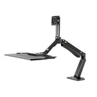 North Bayou 24"-35" Sit-Stand Desktop Workstation with USB Port - Black (FC40-B)-Sit-stand desktop workstation