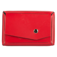 JAM Paper Leather Business Card Case, Angular Flap, Red, 100 Pack (2233317461B)-Red