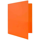 JAM Paper Plastic Heavy Duty Two Pocket Folders, Orange, 12 Pack (383Horg)-4