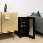Koolatron 12 Bottle Wine Cooler, 1 cu. ft. (28L) Freestanding Thermoelectric Wine Fridge - Black-Quiet, efficient thermoelectric cooling technology