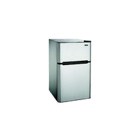 RCA 4.5 CU FT Compact 2 Door Fridge/Freezer Combination - Stainless Steel (RFR459)-4.5 cu. ft. Storage capacity is the perfect size for any room in your home, office or dorm room