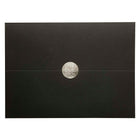 St. James Elite Medallion Fold Certificate Holders, Black Linen with Silver Medallion, 5 Pack-Luxurious embossed silver medallion closure