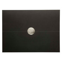 St. James Elite Medallion Fold Certificate Holders, Black Linen with Silver Medallion, 5 Pack-Luxurious embossed silver medallion closure