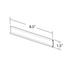 Azar Displays 1.5" x 8.5" Plastic Adhesive-Back C-Channel Nameplates, Clear, 10 Pack (199605)-Adhesive tape on the back for hanging on practically any surface