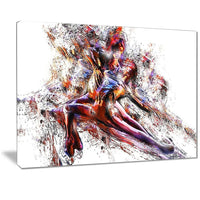Designart Figure Skating Couple Canvas Art Print, (PT2545-32-16)-Print