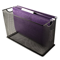 Winnable Mesh Desktop Hanging File, Legal, Black-Made from black metal mesh for style and durability