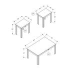 Monarch Specialties 7862P Table Set - 3Pcs Set/Dark Walnut-Simple contemporary design will fit any decor