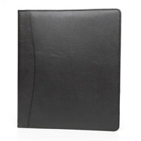 Ashlin LORENZ Executive 1.5" 3-Ring Binder, Black , (P7207B-08-01)-Executive 3-ring binder with horizontal pocket on left hand side.