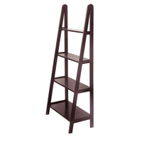 Winsome – Étagère de rangement à 4 niveaux en forme de A, Espresso-Cette étagère en forme de A offre un design moderne et attrayant. Elle est constituée de quatre tablettes solides dont la profondeur réduit graduellement en allant vers le haut.