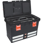 Aurora Tools Heavy-Duty Tool Boxes With Inner Tray, 3 Organizers, 2 Drawers, 22"-Heavy-duty polypropylene fabrication