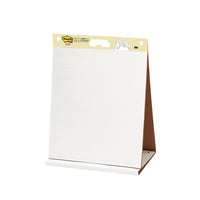 Post-it Tabletop Easel Pad with Built-in Stand and Carry Handle, 20" x 23", White, 20 Sheets Per Pad-Built-in stand folds out for easy display