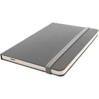 JAM Paper Hardcover Lined Notebook with Elastic Closure, Large, 5.88 x 8.5 Journal, Grey, 2/Pack (340528858g)-Sold Individually