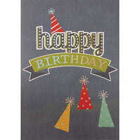 Millbrook Studios 5-3/8" x 7-3/4" Happy Birthday Greeting Cards and Envelopes, 18 Pack (06177)-Printed on uncoated card stock