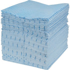 Zenith Safety Blue Bonded Sorbent Pad, Oil Only, 15" x 17", 25 Gal. Absorbancy, 100 /Pack, 200 Pack-Absorbency/Pkg. 25 gal.