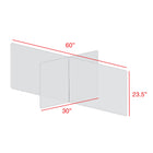 Mark Maker 4 Way Table Divider - 60" L x 30" W x 23.5" H - 1/4" clear acrylic - no pass throughs-Made from 1/4” clear acrylic.