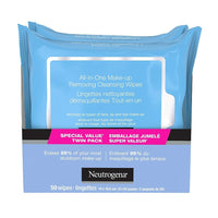 Neutrogena - Lingettes nettoyantes démaquillantes Tout-en-un - paquet de 50-Les lingettes nettoyantes démaquillantes tout-en-un Neutrogena, 50 lingettes, enlèvent 99 pour cent du maquillage