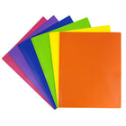 JAM Paper – Chemise d’école Eco, 2 pochettes, plastique, fermeture languettes en métal, couleurs primaires, 6/pqt (382ECbgypofu)-6/paquet