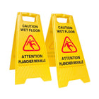 Johnny Vac Bilingual Floor Sign "CAUTION WET FLOOR" Two-Sided Imprint - JS6111X2-Two-Sided Imprint