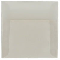 JAM Paper 6 x 6 Square Envelopes, Platinum Translucent Vellum, 50 Pack (PACV576I)-Platinum translucent envelope