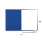 MasterVision NewGen Combo Board - Magnetic Dry-Erase & Felt - Aluminum Frame - 36" x 48" - Blue-Combo board with blue felt and magnetic steel surfaces