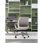 CB Office Workex Mesh Office Chair With Polished Aluminun Base - White-Back (W x H): 19.29" x 22.05"