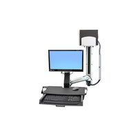 Ergotron Styleview Sit-Stand Combo Arm With Worksurface, Medium CPU Holder-Maximum load capacity: 32 lb.