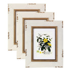 kieragrace KG Raymond Photo Frame - 5" x 7" - Distressed Grey and White Wooden-Finish, 3 Pack-Distressed grey and white wood photo frame, set of 3
